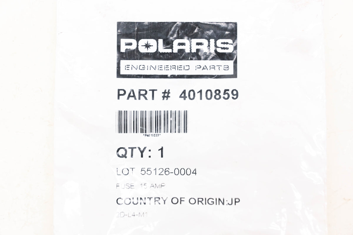 New OEM Polaris 4010859 15amp Mini Blade Fuse NOS