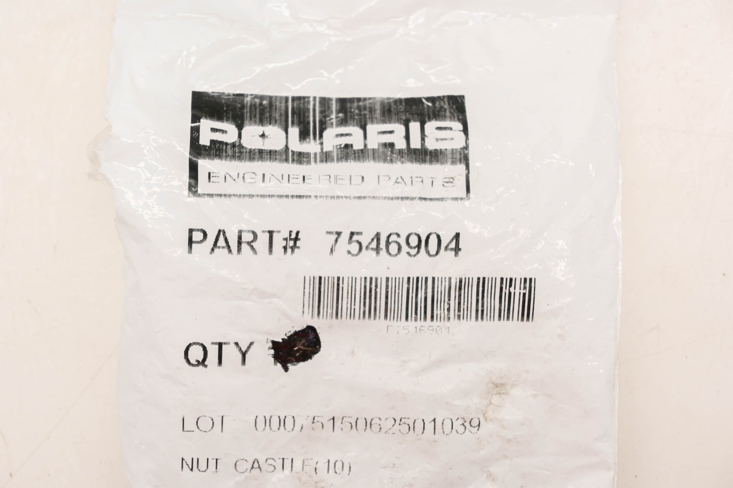 New OEM Polaris 7546904 Castle Nuts Qty 2 NOS