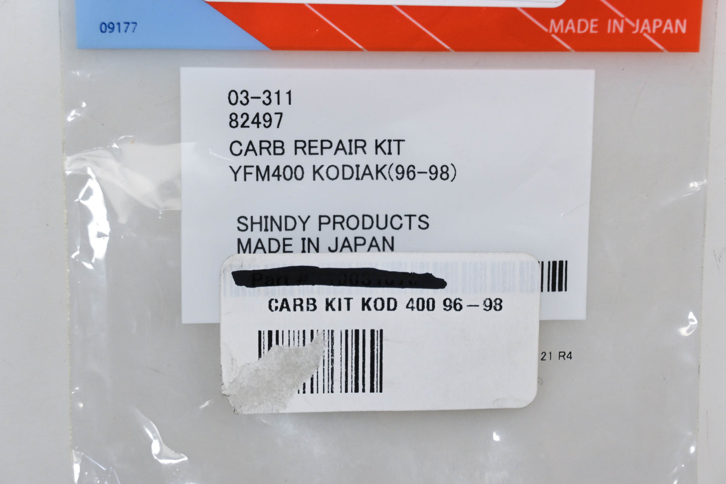Shindy Products 03-311, 82497 96-98 Yamaha YFM400 Carburetor Repair Kit NOS