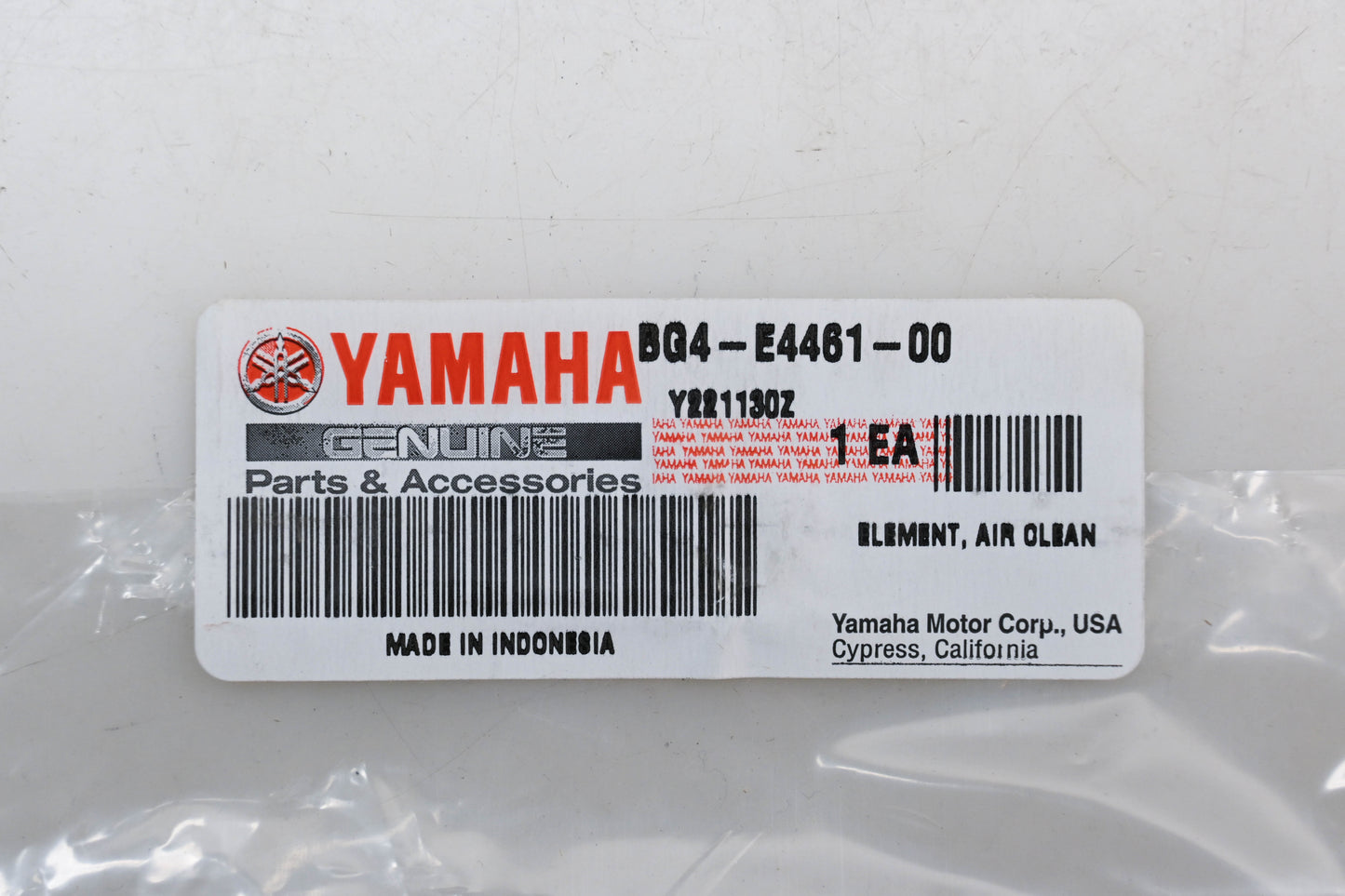 New OEM Yamaha BG4-E4461-00-00 Air Filter Element NOS