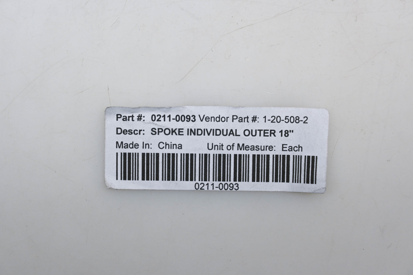 Aftermarket 0211-0093, 1-20-508-2 18" Outer Spokes Qty 3 NOS