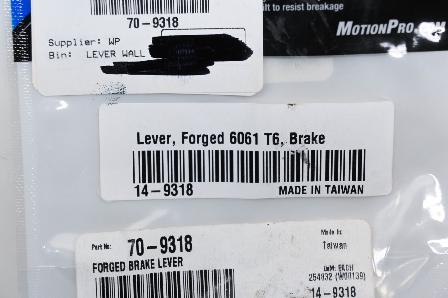 Motion Pro 14-9318, 70-9318 Forged T6 Brake Lever Assembly NOS