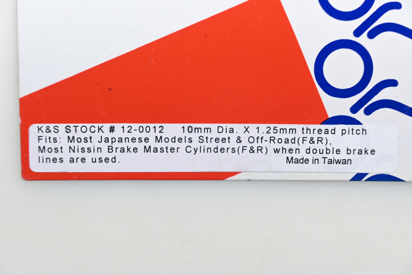 K&S 12-0012 Hydraulic Brake Light Switch Kit NOS