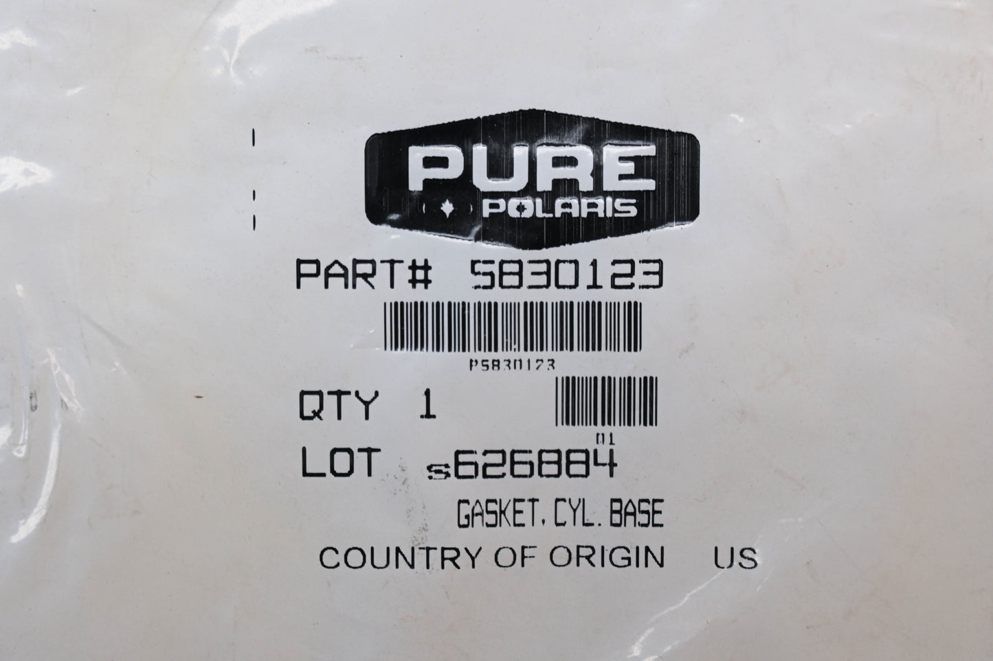 New OEM Polaris 5830123 Cylinder Base Gasket NOS