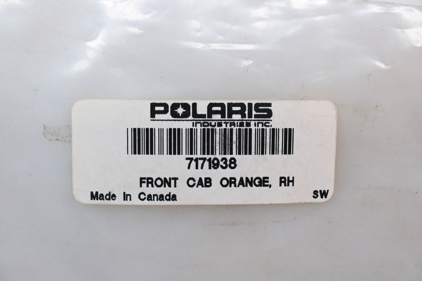 New OEM Polaris 7171938 Orange Right Front Cab Decal NOS