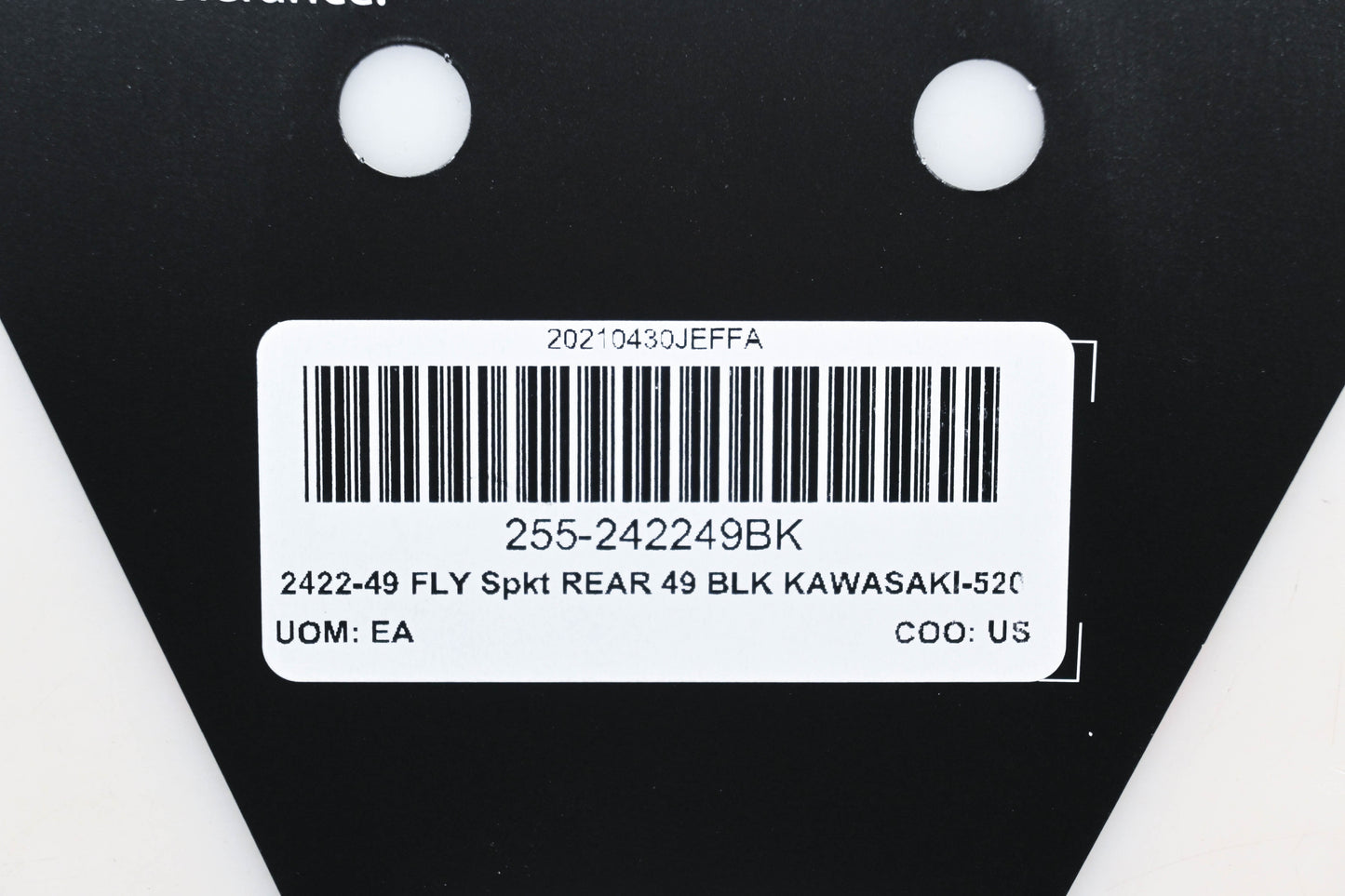 Fly Racing 255-242249BK, 2422-49 Kawasaki 49T Rear Aluminum Sprocket NOS