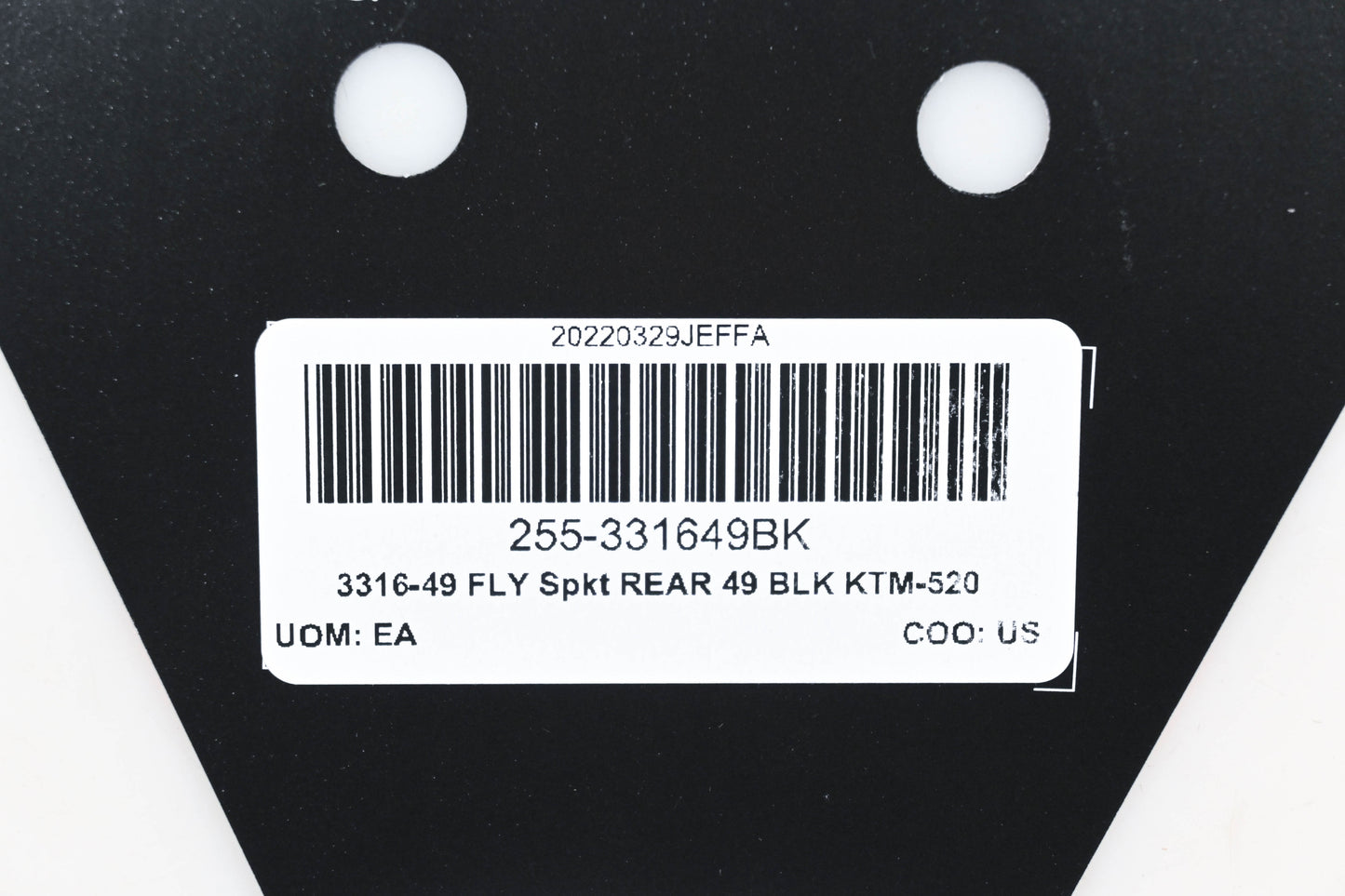 Fly Racing 255-331649BK, 3316-49 KTM Husqvarna 49T Rear Aluminum Sprocket NOS