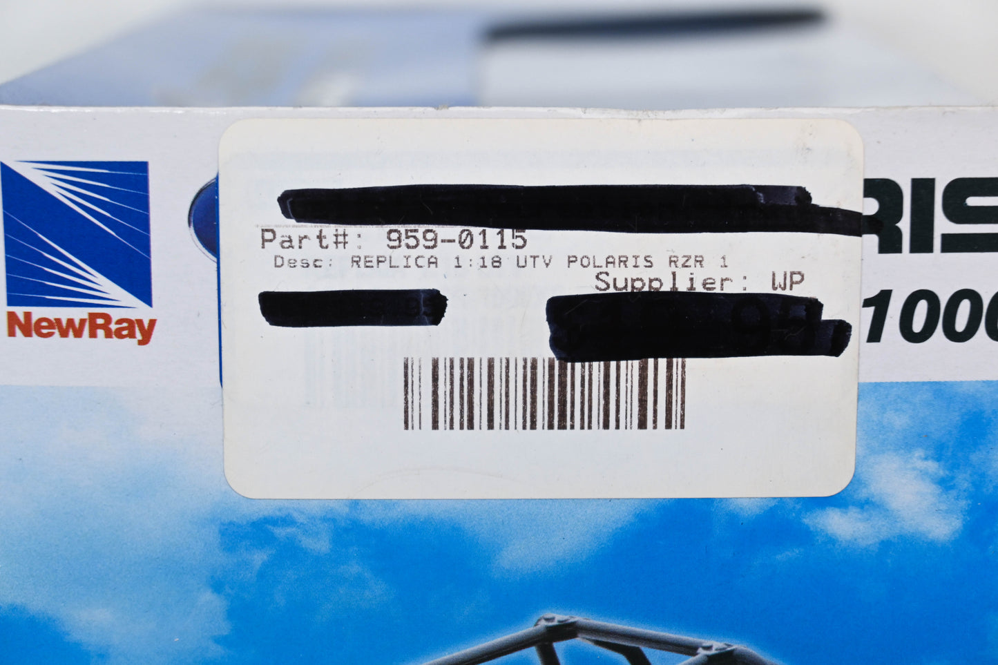 NewRay 959-0115 Polaris RZR XP1000 1:18 Scale Die-Cast Replica NOS