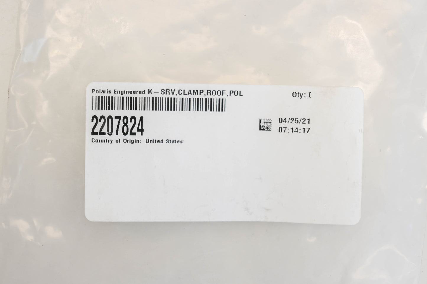 New OEM Polaris 2207824 Roof Clamp Service Kit NOS
