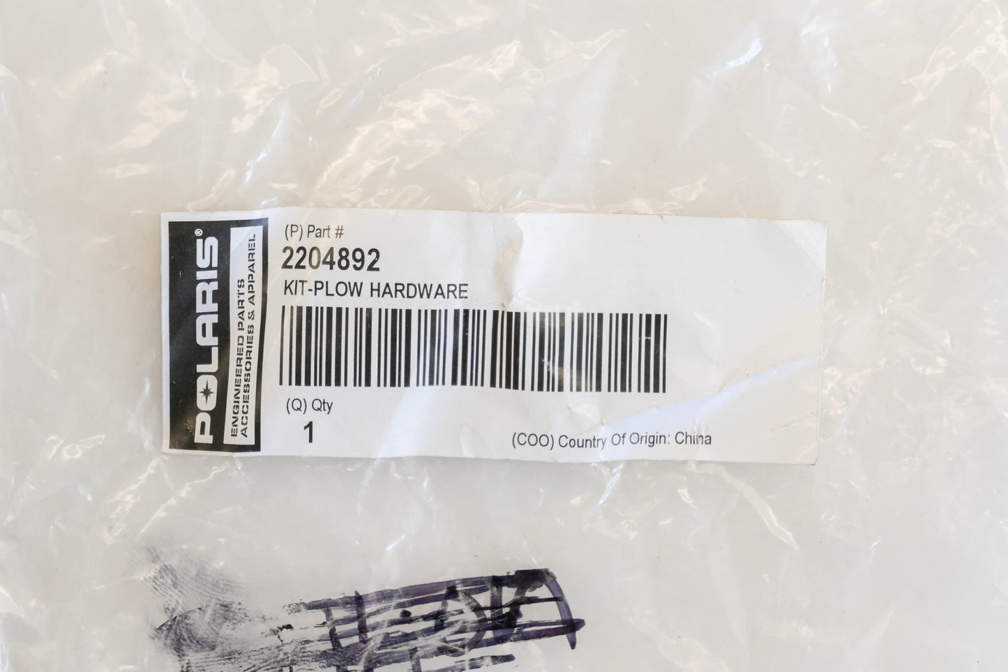 New OEM Polaris 2204892 Plow Hardware Kit NOS
