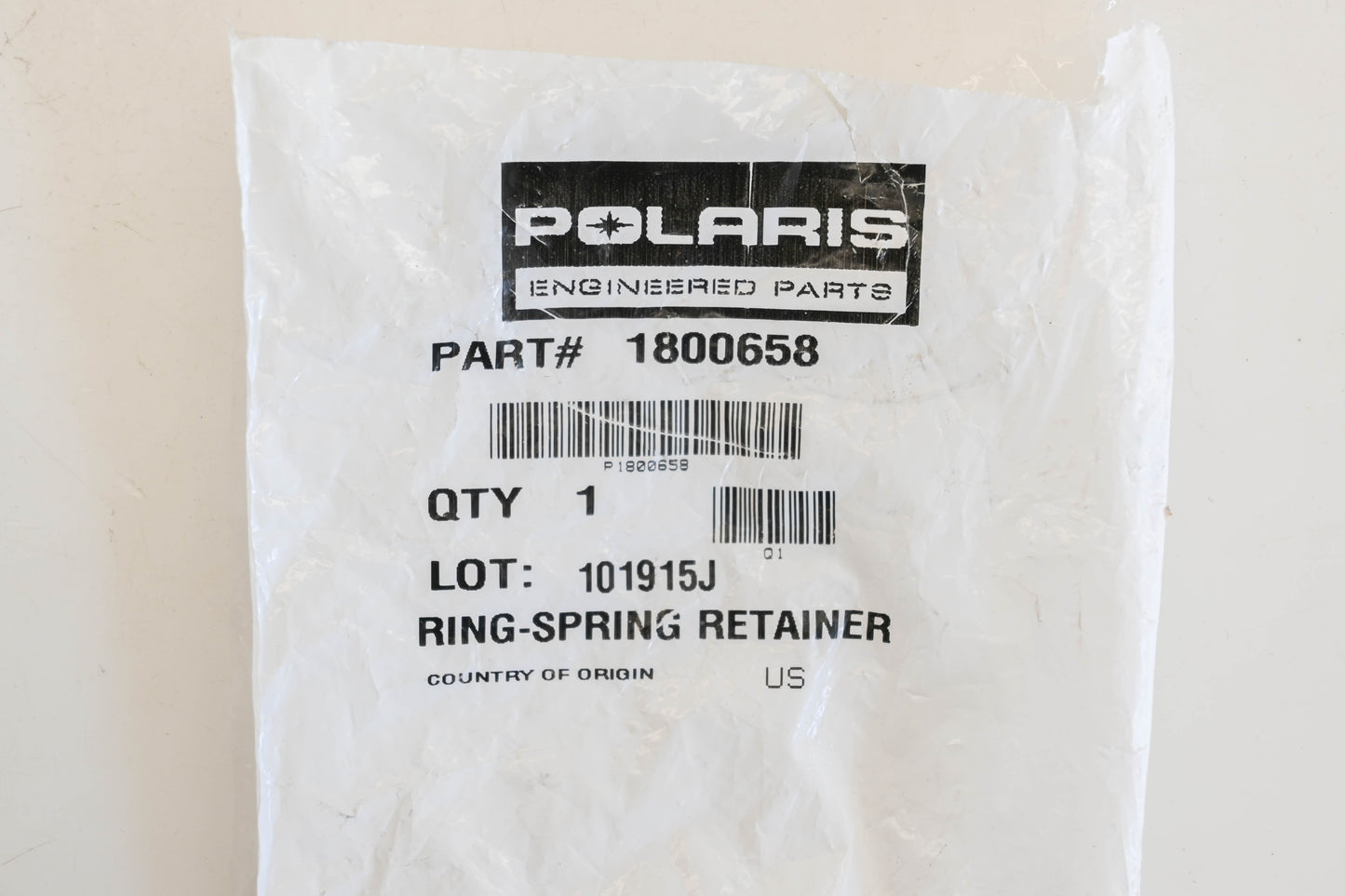 New OEM Polaris 1800658 Spring Retainer Ring NOS