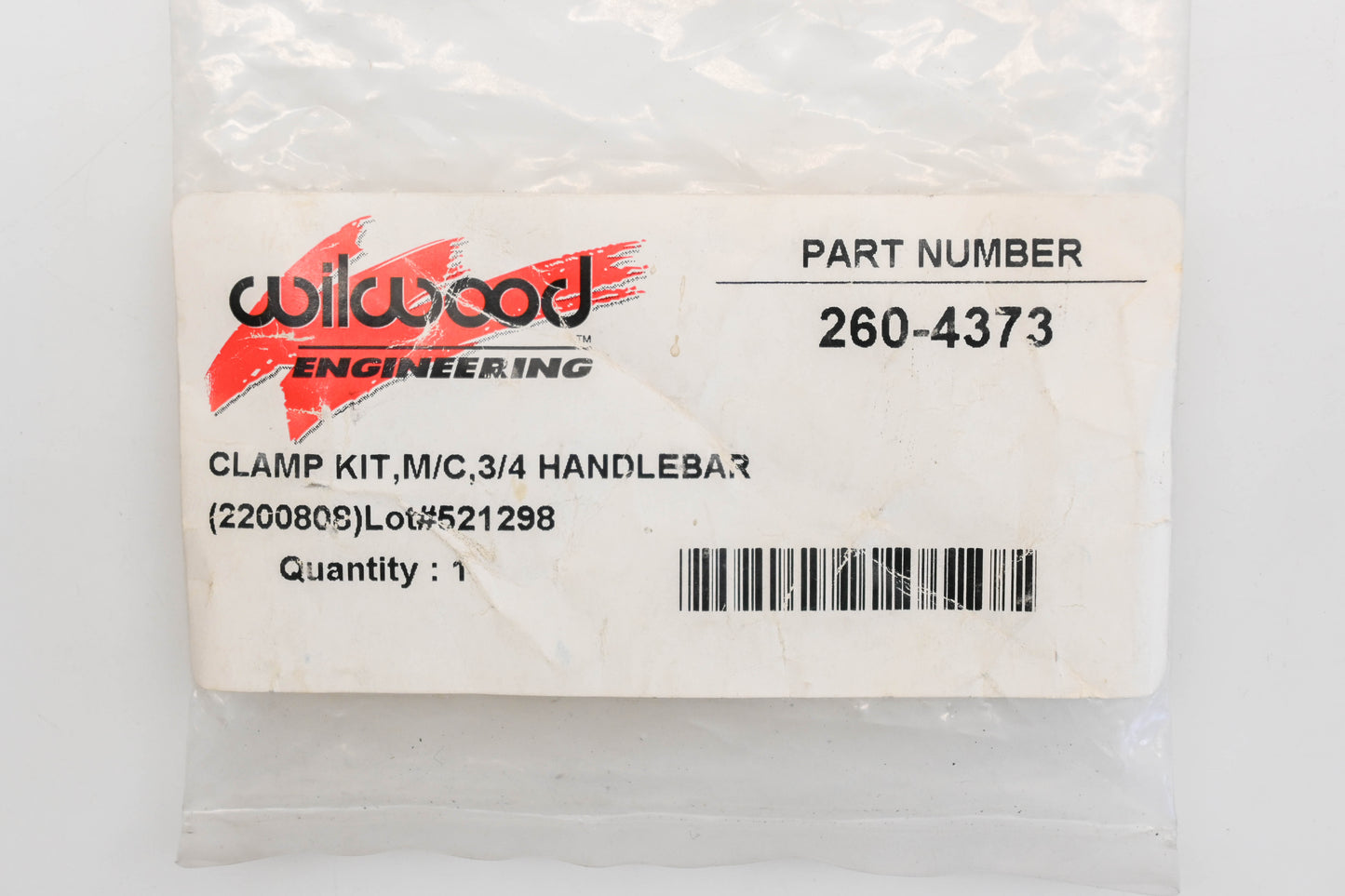 Wilwood 260-4373, 2200808 3/4" Handlebar Clamp Kit NOS