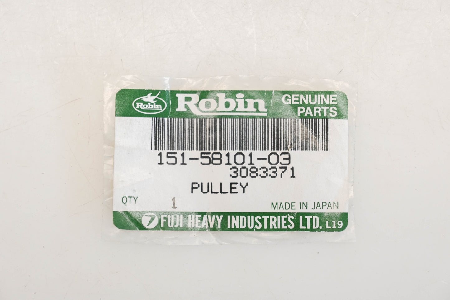 Robin 3083371, 151-58101-03 Polaris Lower Fan Pulley NOS