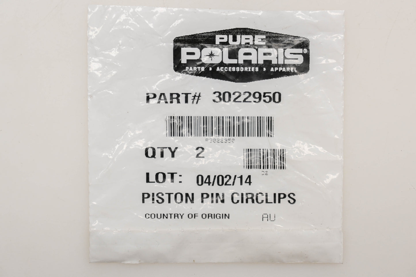 New OEM Polaris 3022950 20mm Piston Circlips Qty 2 NOS