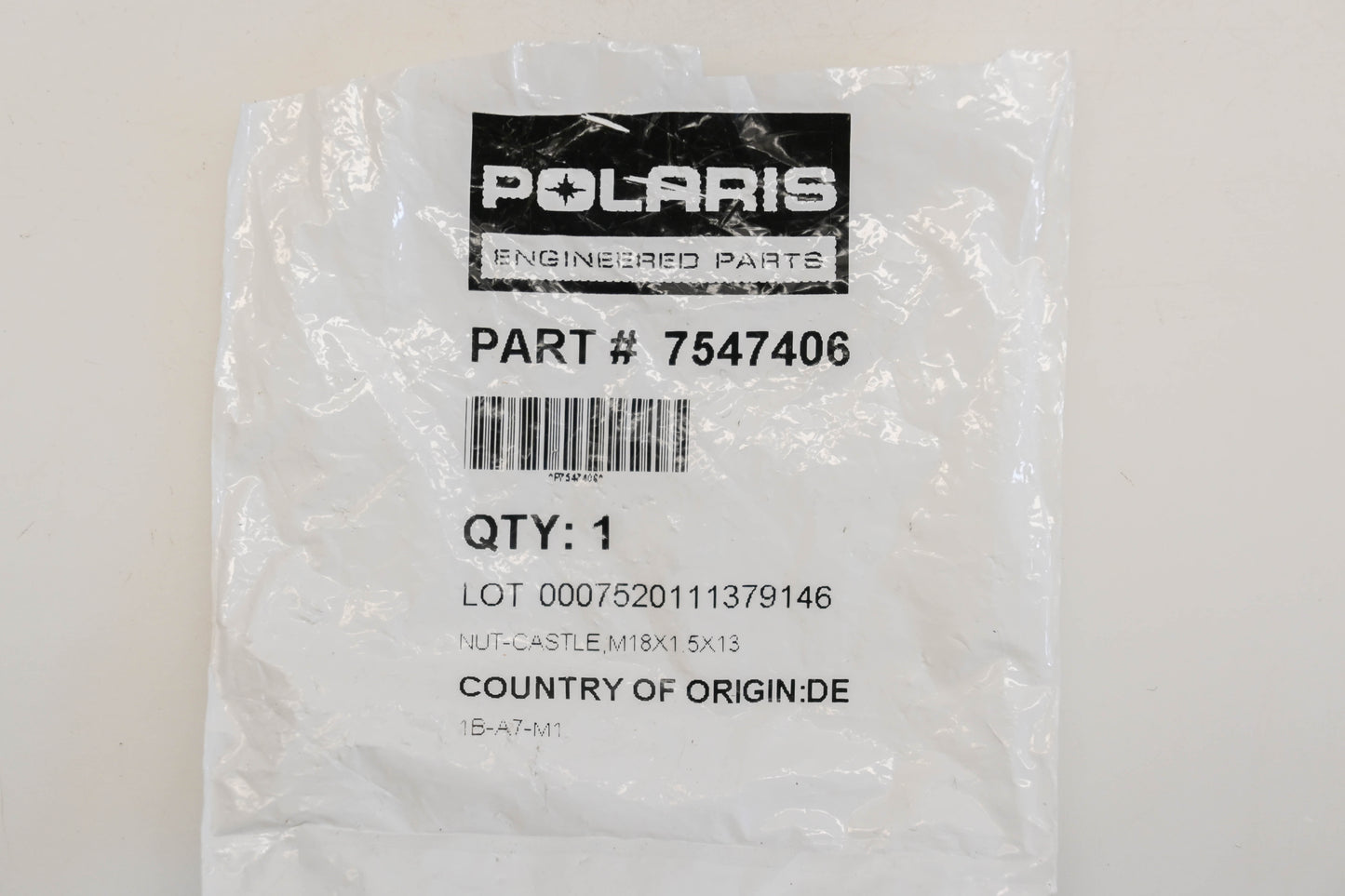 New OEM Polaris 7547406 Castle Nut NOS