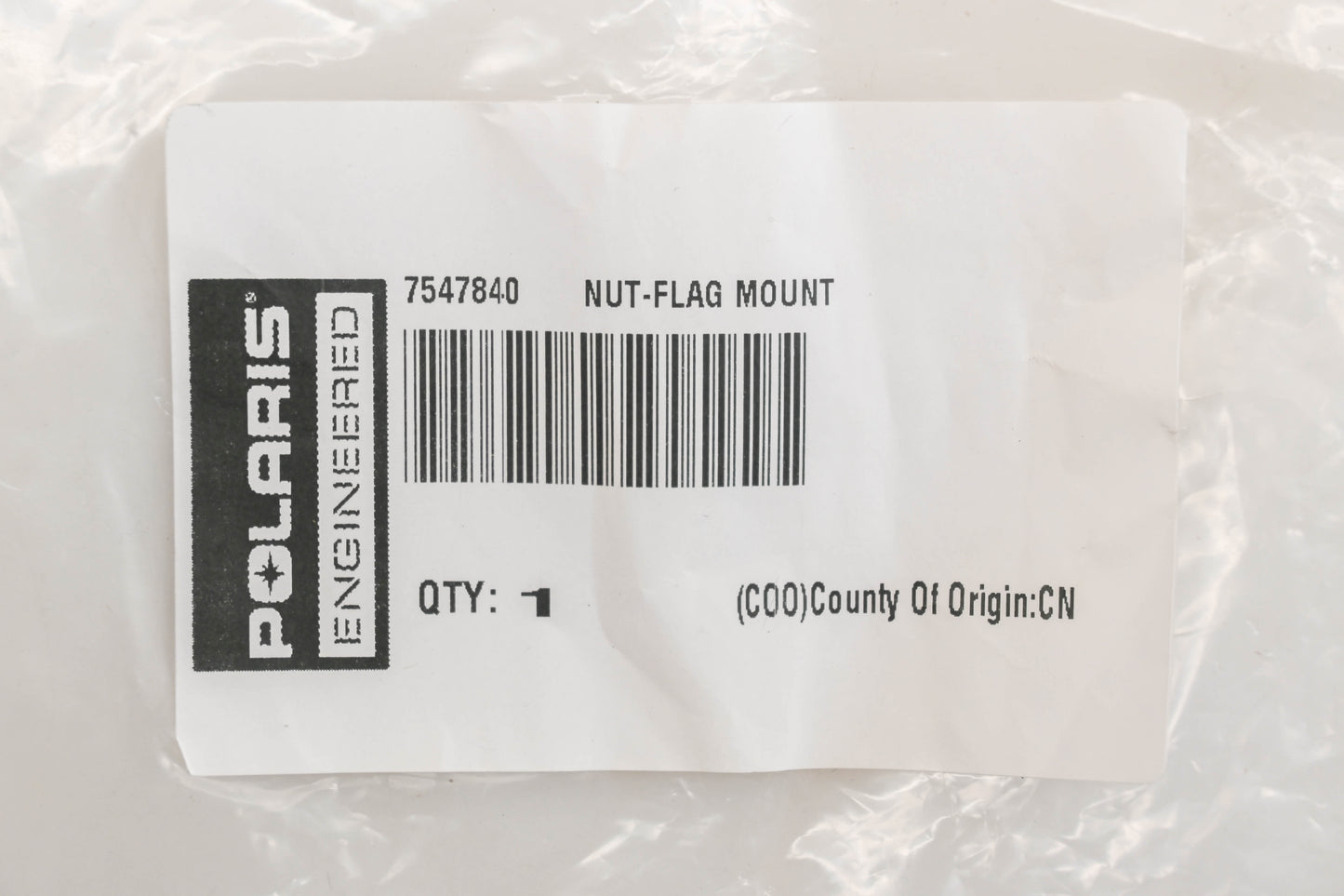 New OEM Polaris 7547840 Flag Mount Nut NOS