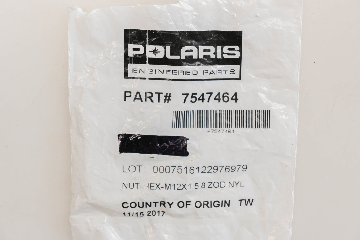 New OEM Polaris 7547464 Nylock Nuts Qty 2 NOS