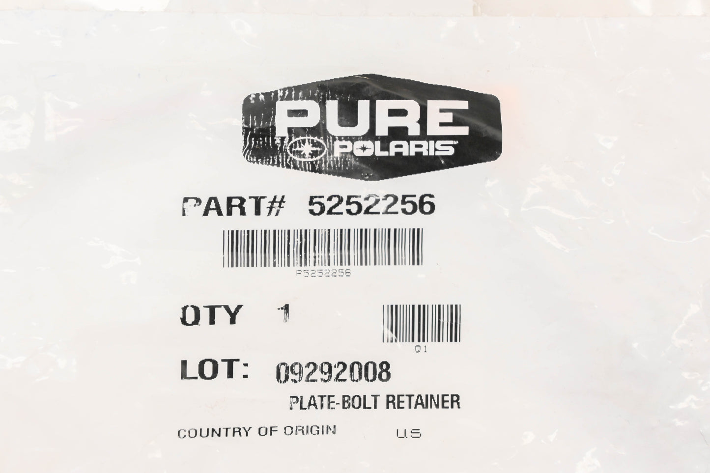 New OEM Polaris 5252256 Bolt Retainer Plate NOS