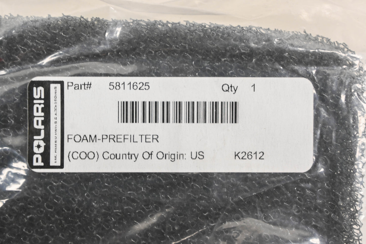 New OEM Polaris 5811625 Pre-Filter Foam Pad NOS
