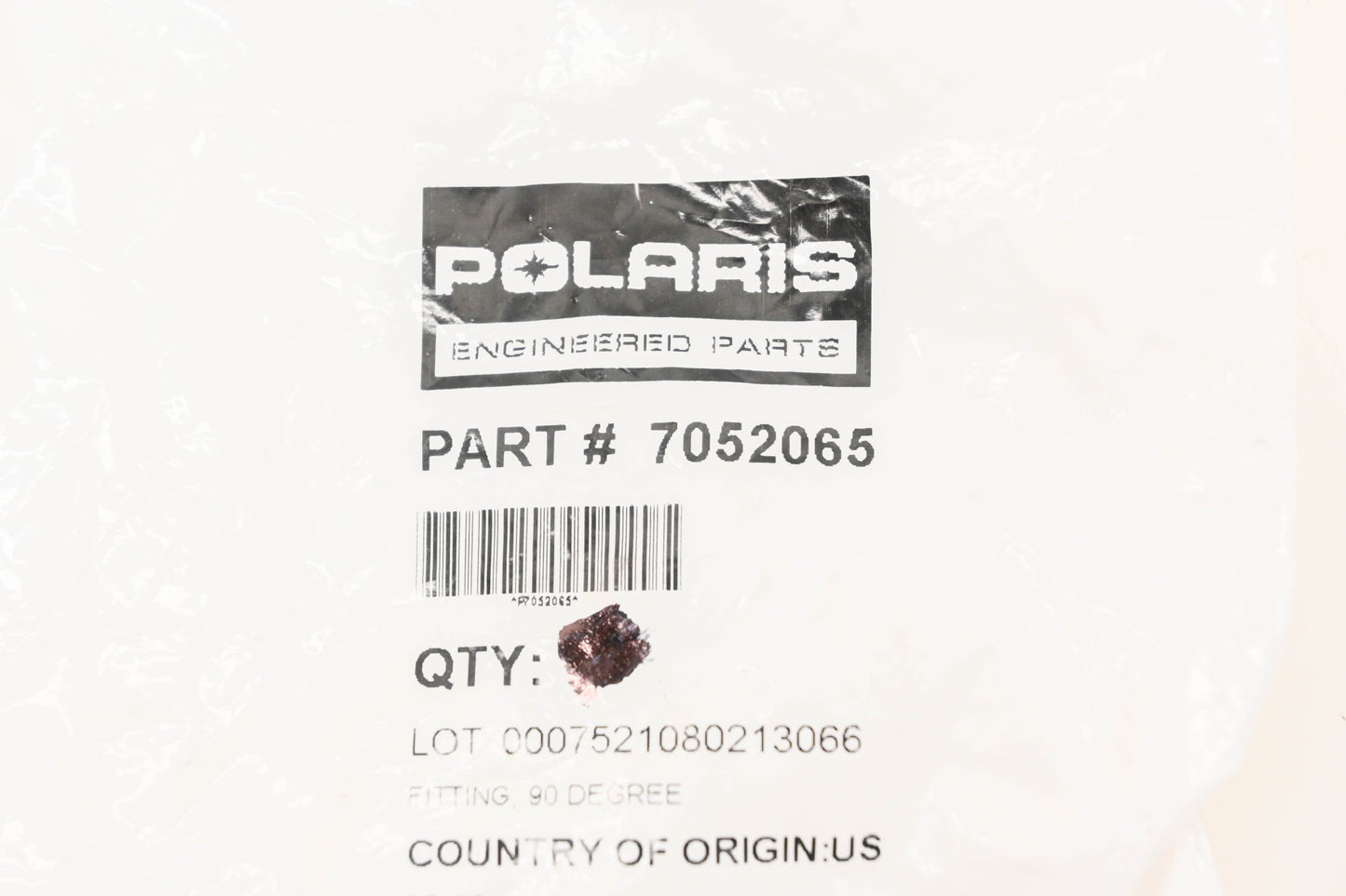 New OEM Polaris 7052065 90� Fitting NOS