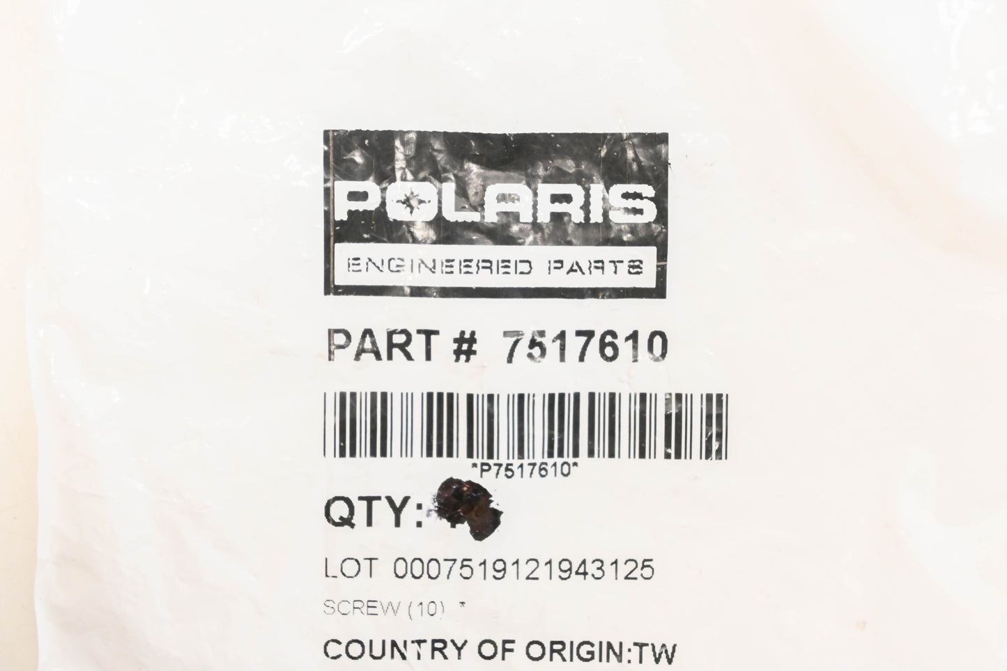 New OEM Polaris 7517610 Screws Qty 3 NOS