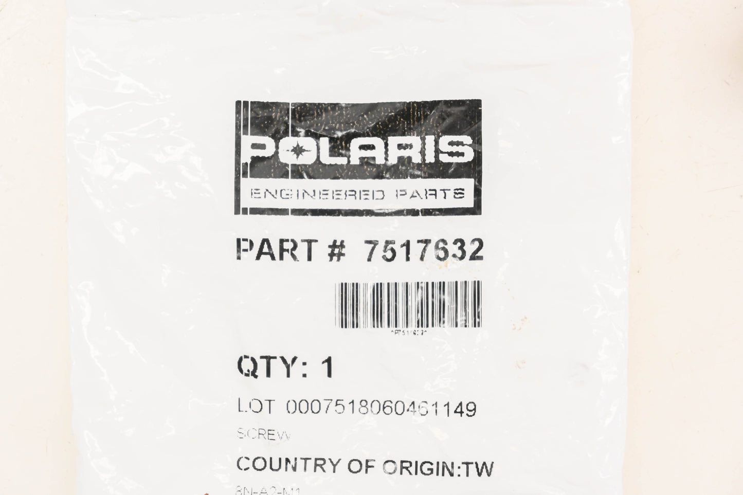 New OEM Polaris 7517632 Screw NOS