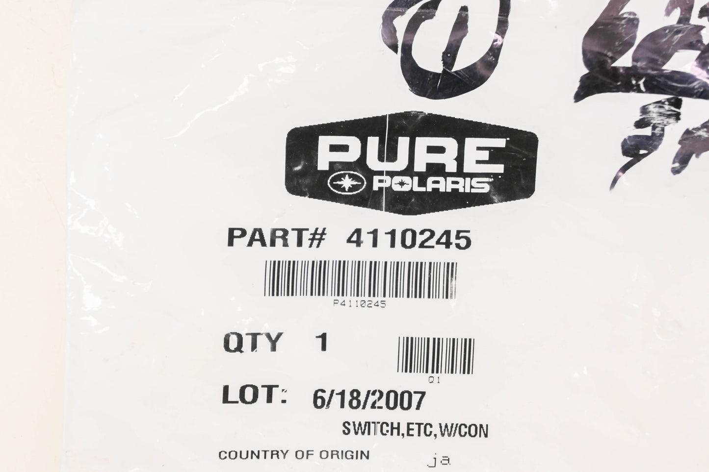 New OEM Polaris 4110245 ETC Switch With Connector NOS