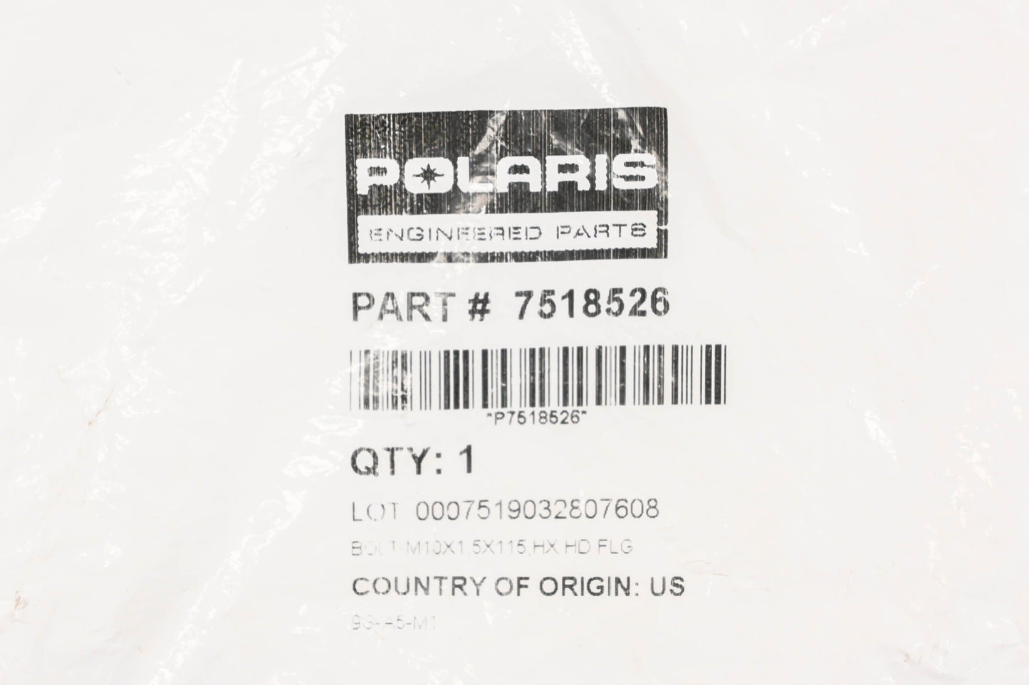 New OEM Polaris 7518526 Hex Flange Bolts Qty 2 NOS