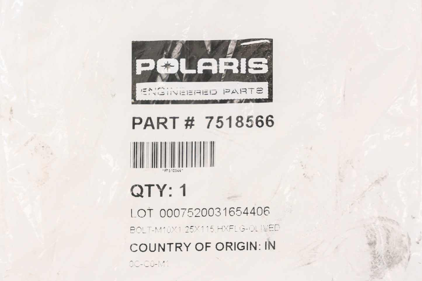 New OEM Polaris 7518566 Hex Flange Bolt NOS