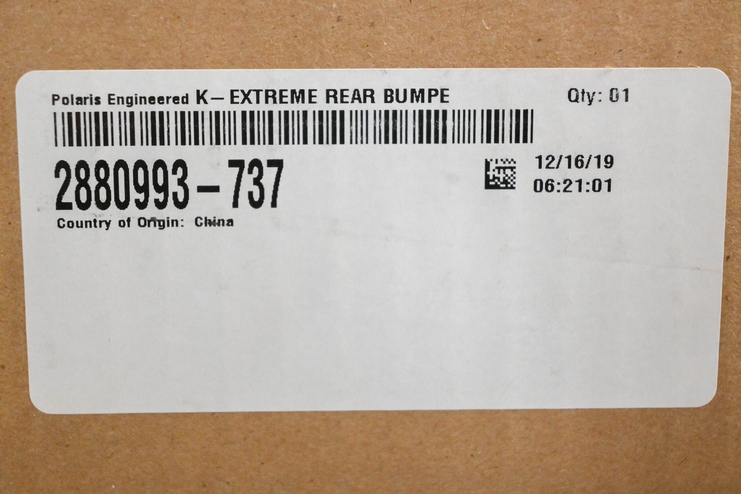 New OEM Polaris 2880993-737 Sky Blue Extreme Rear Bumper Kit NOS