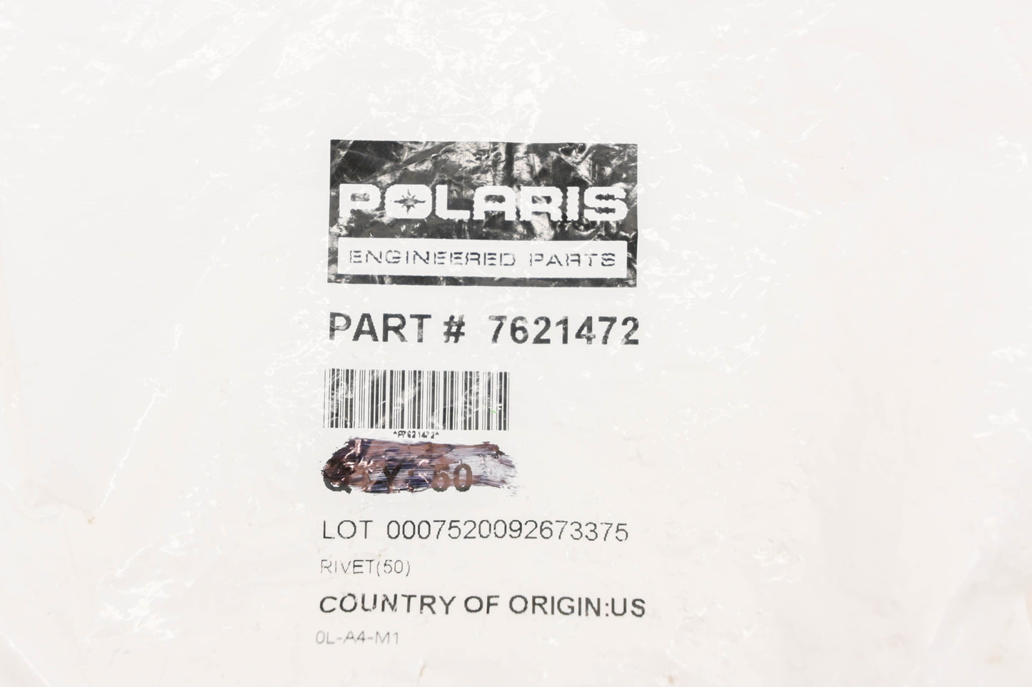 New OEM Polaris 7621472 Rivets Qty 3 NOS