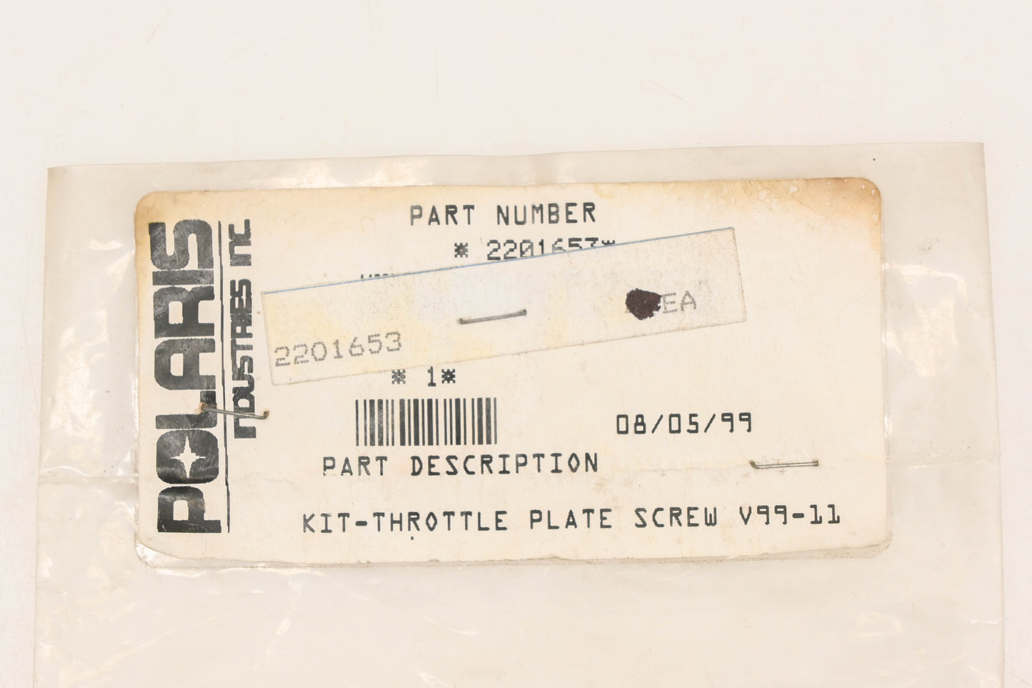 New OEM Polaris 2201653 Throttle Plate Screw Kit NOS