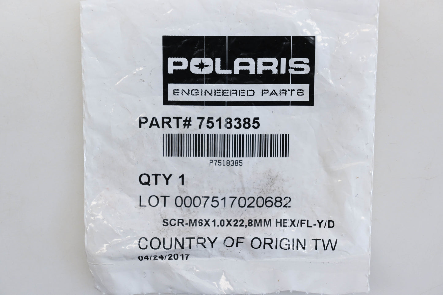 New OEM Polaris 7518385 Hex Head Flange Screw NOS