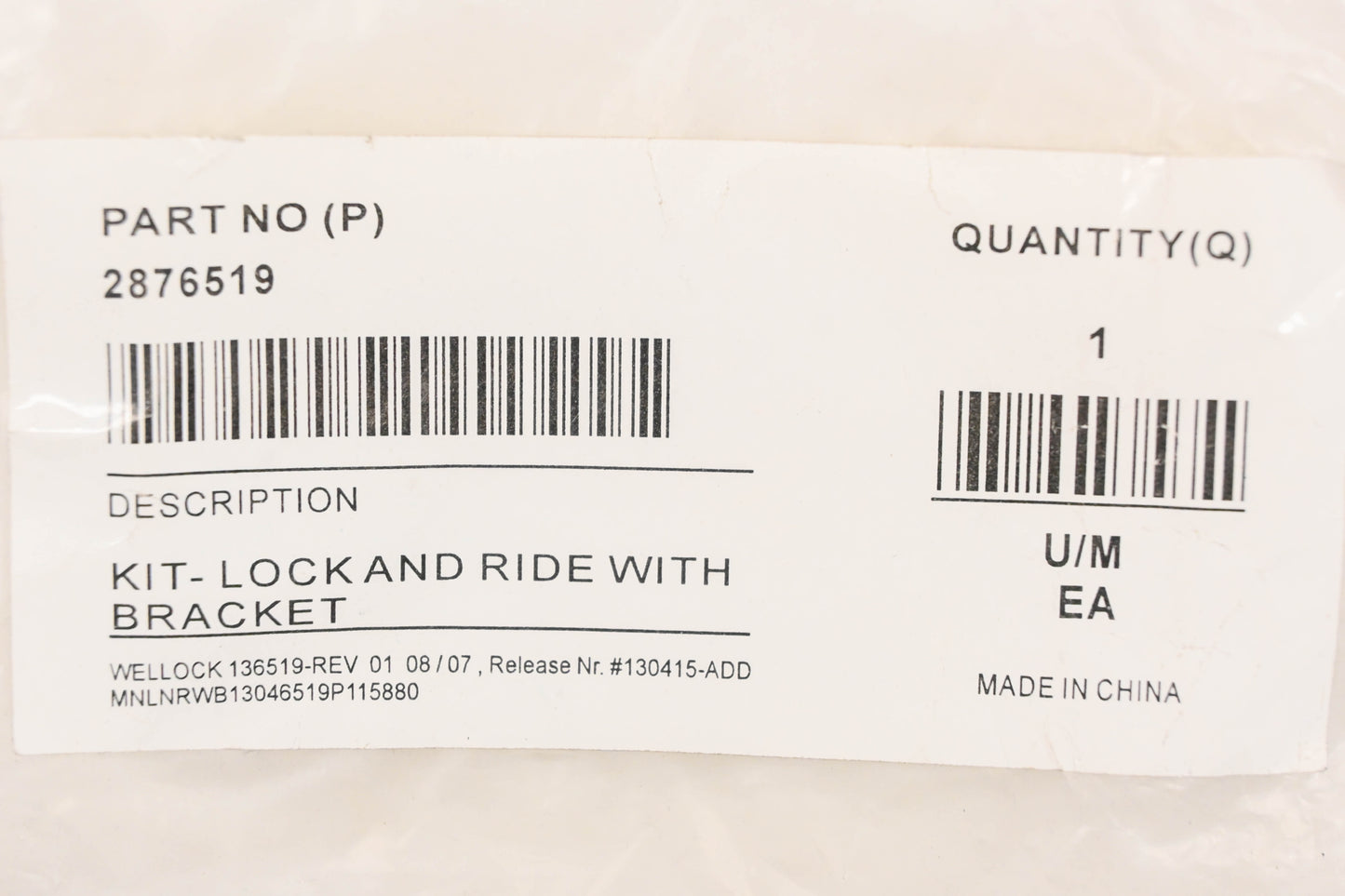 New OEM Polaris 2876519 Lock & Ride Expansion Anchor Kit NOS