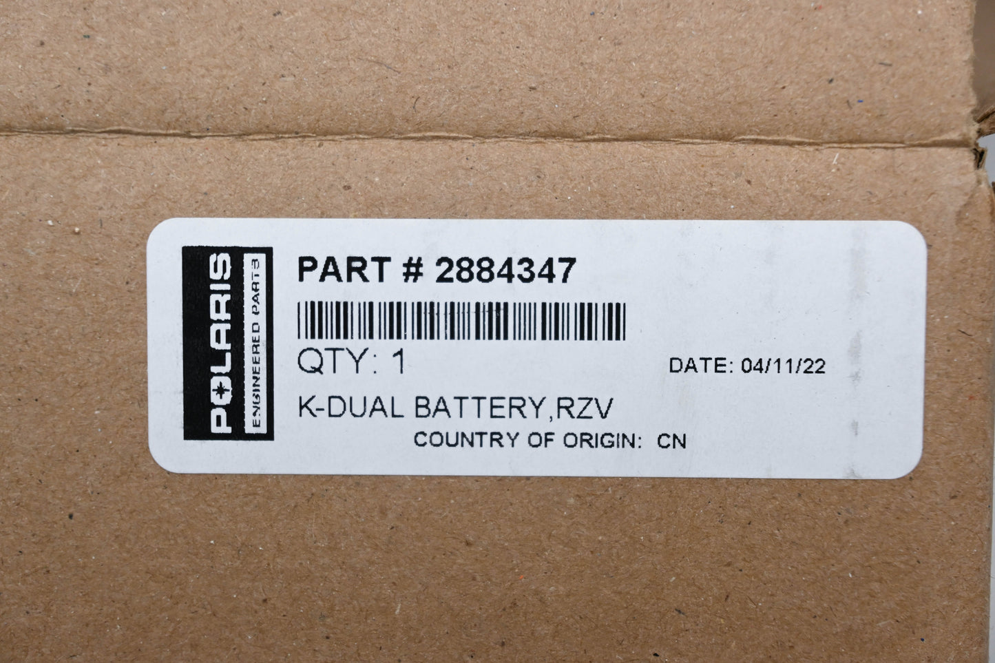New OEM Polaris 2884347 K-Dual Battery Kit NOS