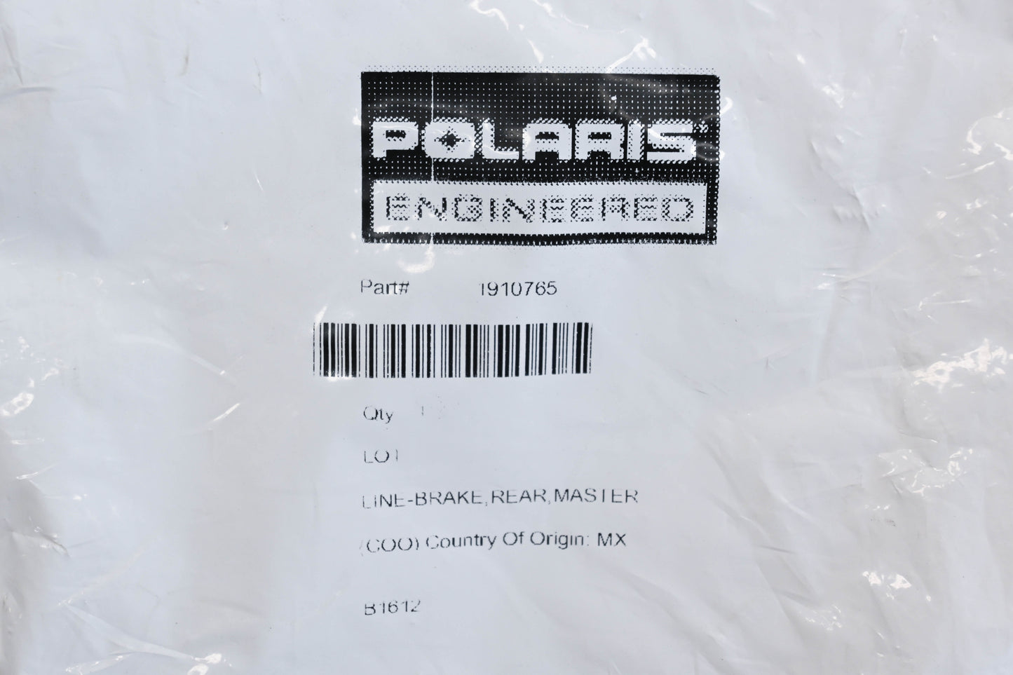 New OEM Polaris 1910765 Rear Brake Line NOS