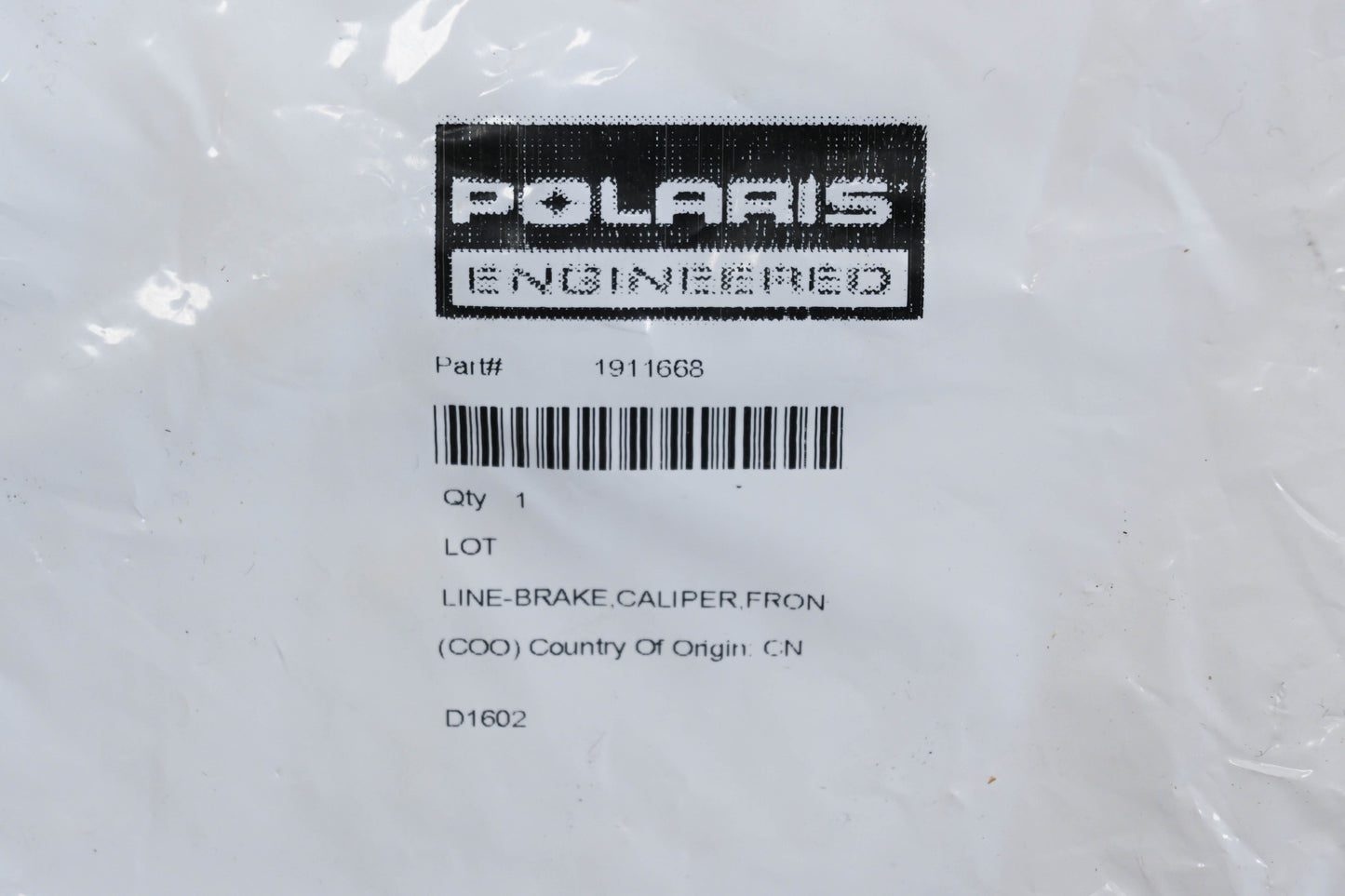 New OEM Polaris 1911668 Front Brake Line NOS