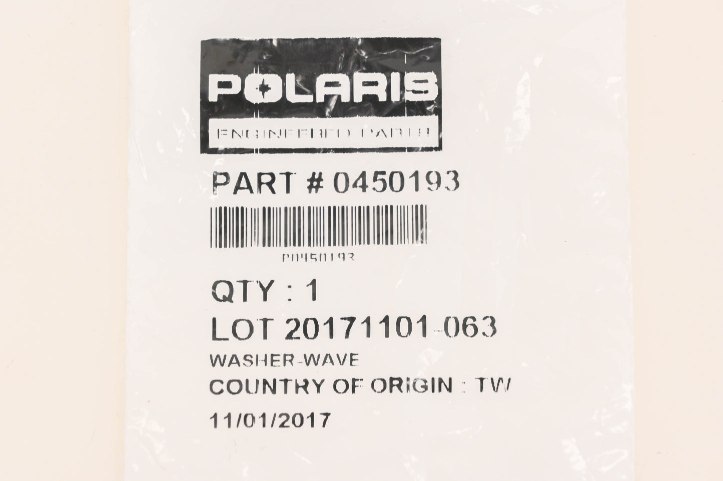 New OEM Polaris 0450193 Wave Washer NOS