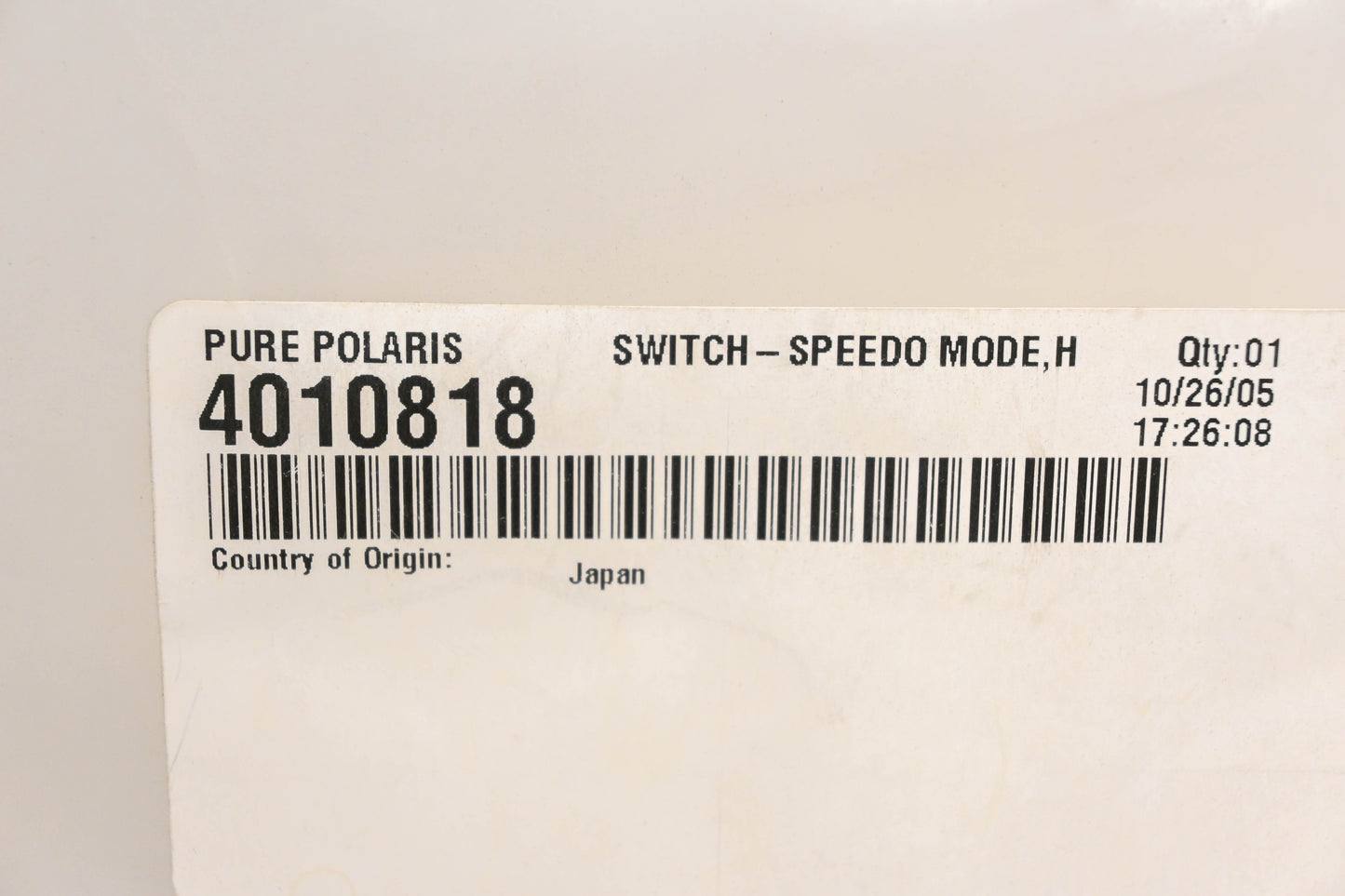 New OEM Polaris 4010818 Speedometer Control Button Switch NOS