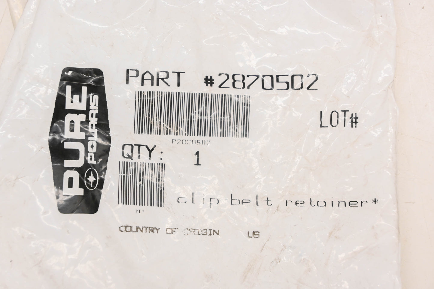 New OEM Polaris 2870502 Belt Retainer Clip Kit NOS
