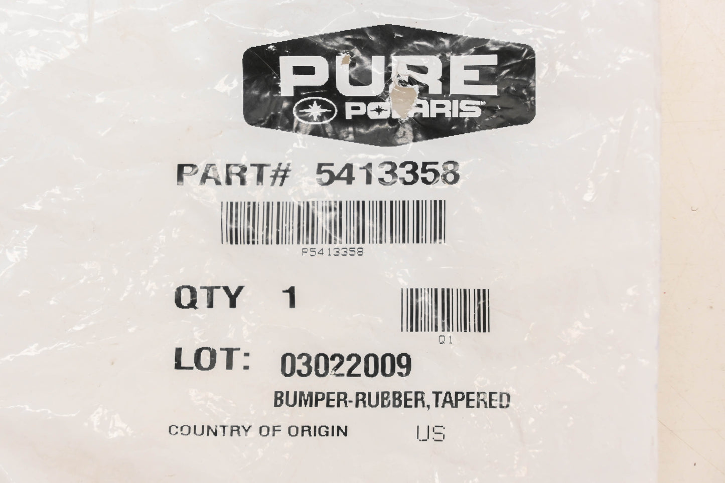 New OEM Polaris 5413358 Tapered Rubber Bumper NOS