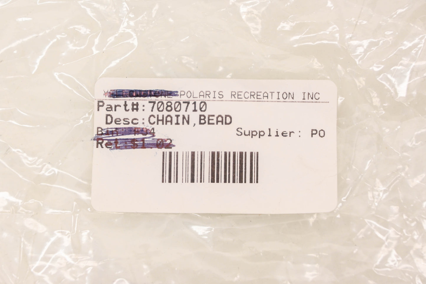 New OEM Polaris 7080710 Bead Chain 4" NOS