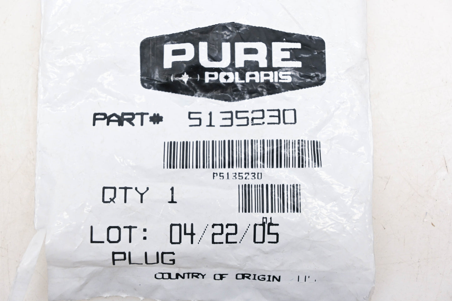 New OEM Polaris 5135230 Black Handlebar Plug NOS