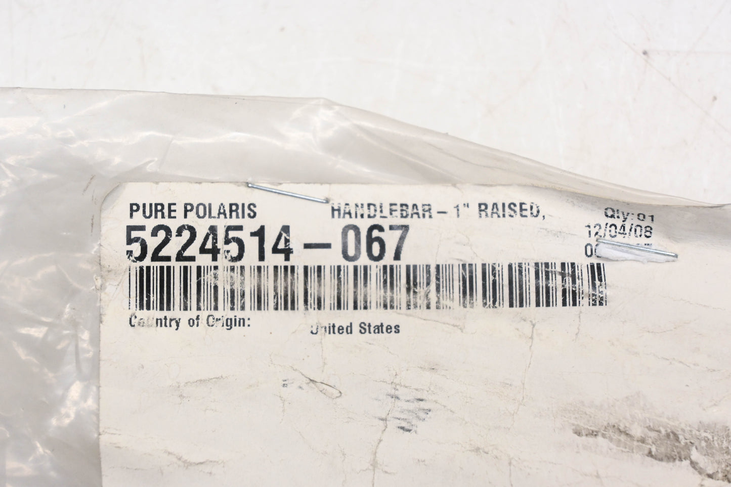 New OEM Polaris 5224514-067 Gloss Black Handlebar NOS