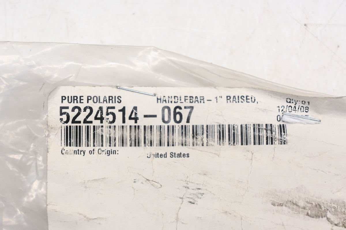 New OEM Polaris 5224514-067 Gloss Black Handlebar NOS