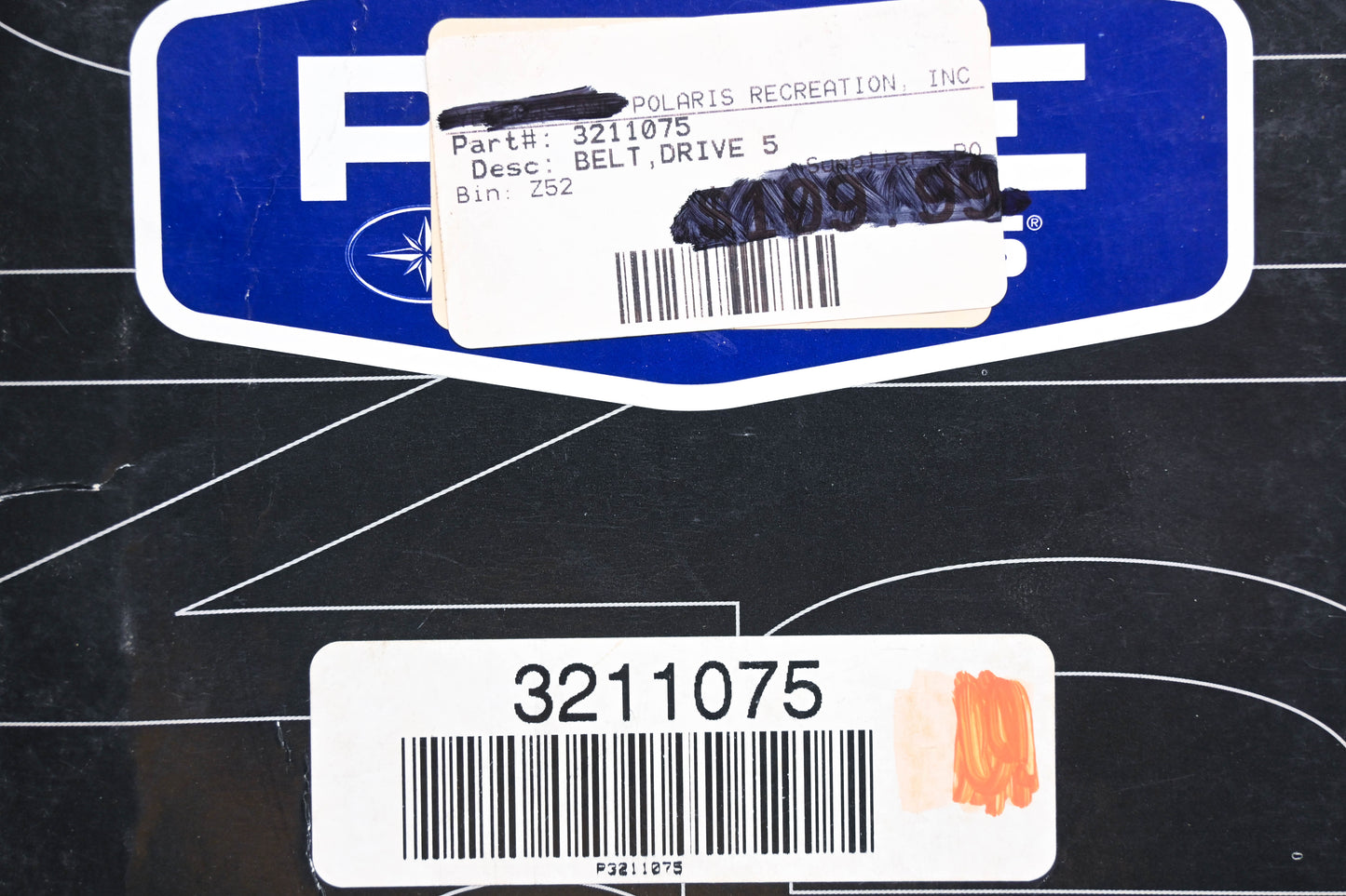 New OEM Polaris 3211075 Drive Belt NOS
