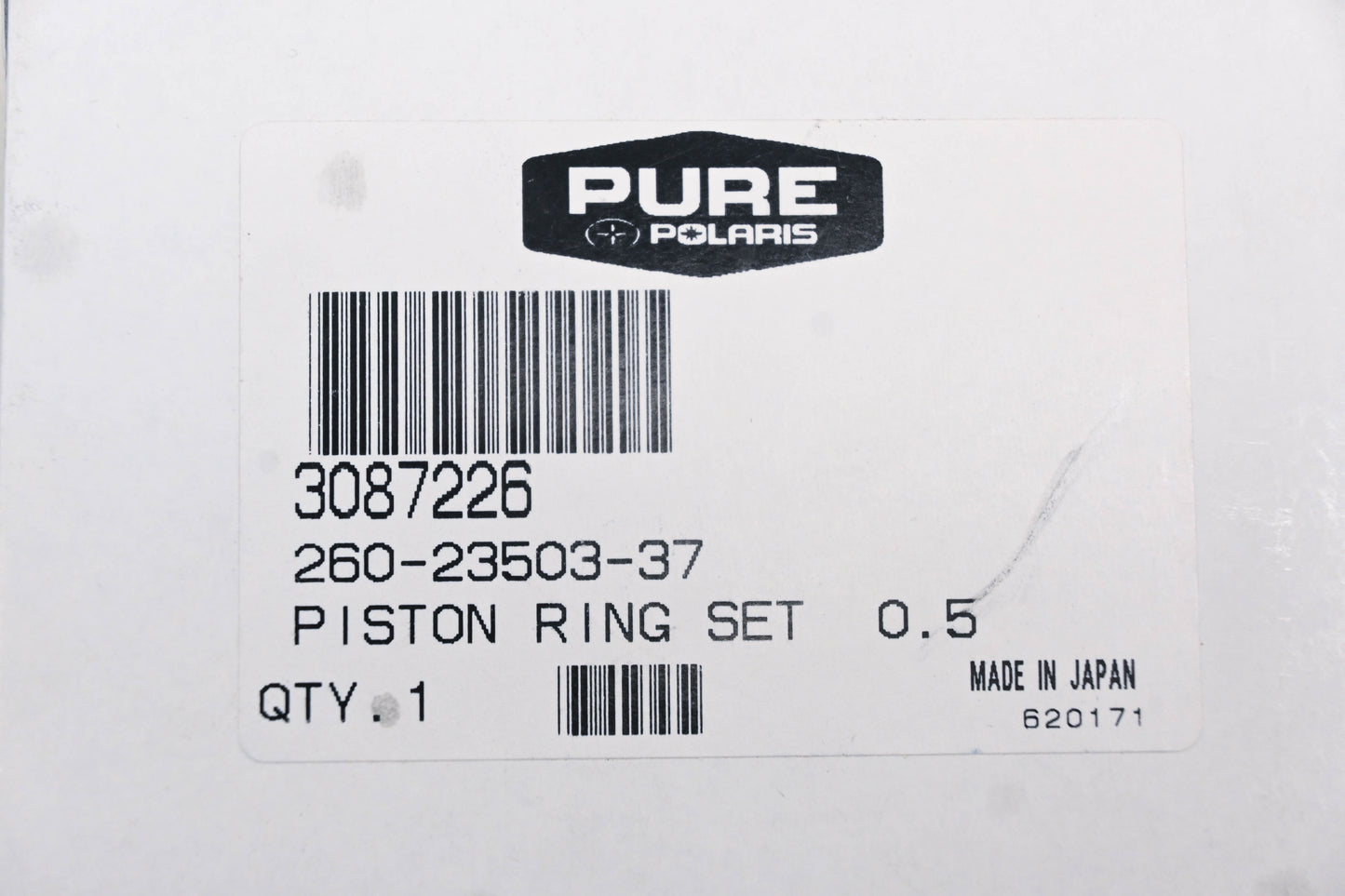 New OEM Polaris 3087226 Piston 0.5 Ring Kit NOS
