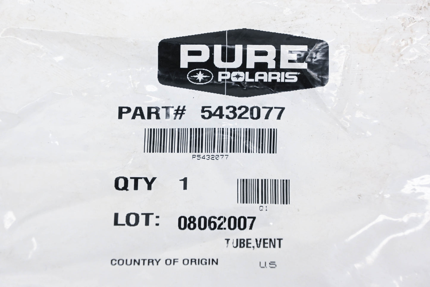 New OEM Polaris 5432077 Vent Tube NOS