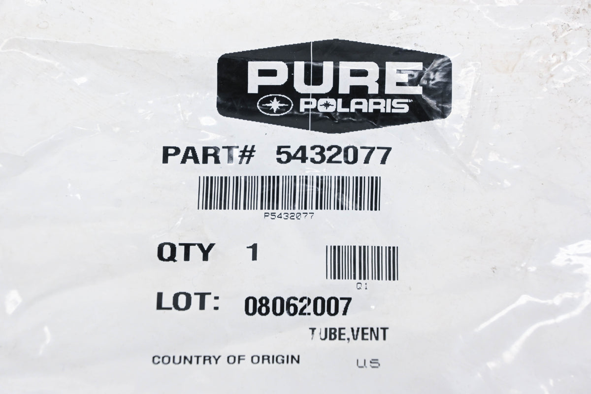 New OEM Polaris 5432077 Vent Tube NOS