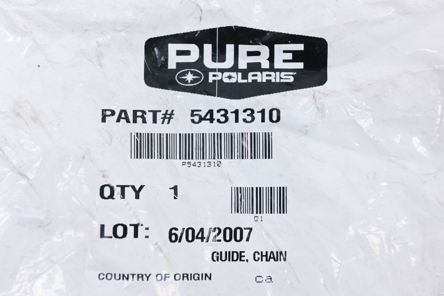 New OEM Polaris 5431310 Chain Guide NOS
